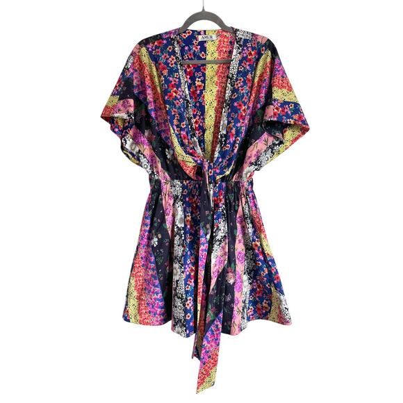 AMUR NYLA TIE FRONT FLORAL DRESS - Picture 6 of 9